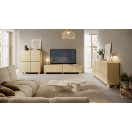 stolik pod telewizor 150 cm rtv 3 drzwiowa LUGO dąb vicenza